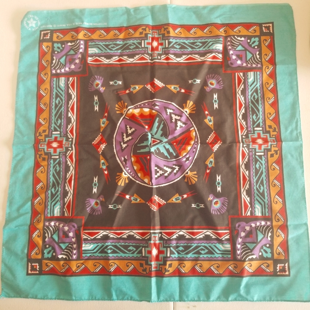 Vintage Wamcraft bandana southwestern print
